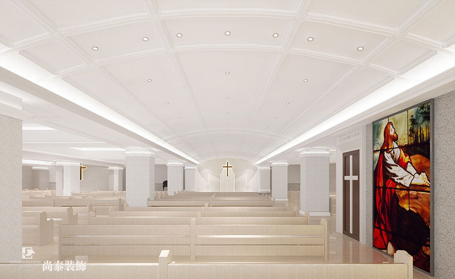 1430余平米基督教南山堂设计装修