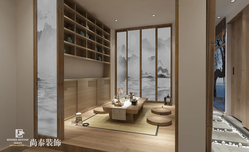100㎡中式风格茶室装修设计 | 茶阅世界