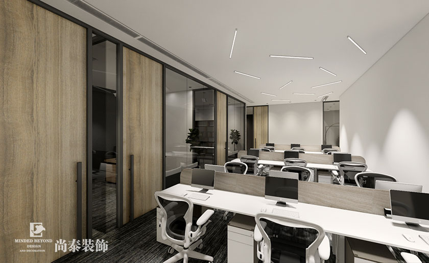 300平米金属科技公司办公室装修设计 | 水利方