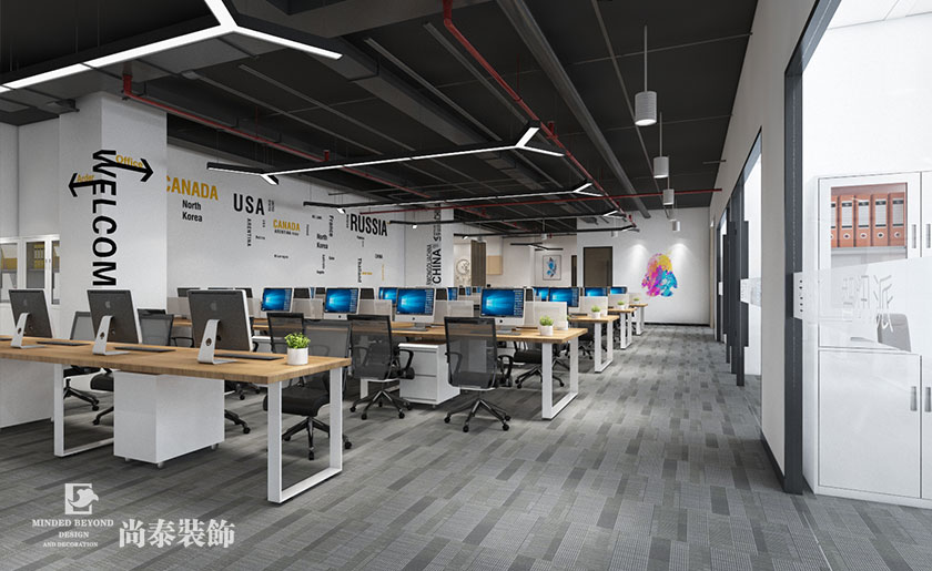 400平米科技信息公司办公室装修设计 | 智讯派科技