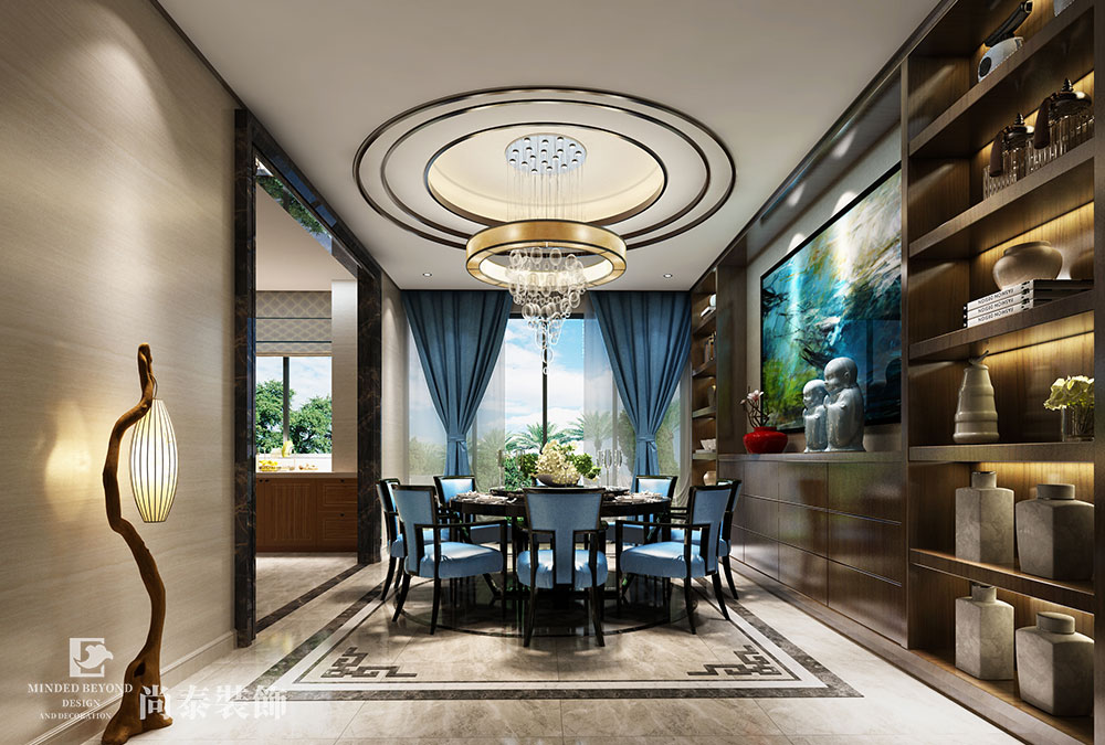 550平米新中式别墅家装设计效果图 | 紫鳞山花园