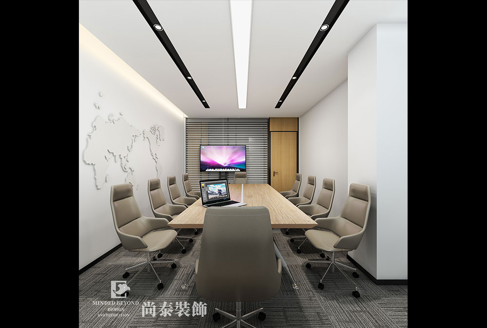210平米现代新材料公司展厅办公室装修效果图 | 中机新材料
