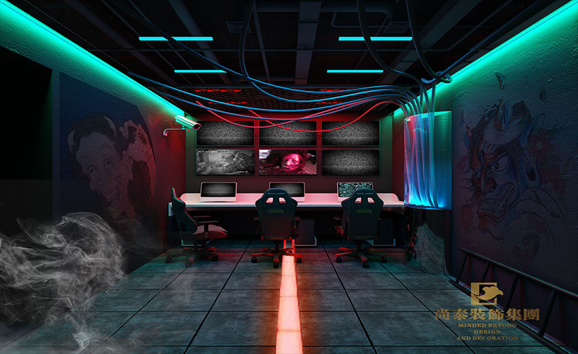 深圳密室逃脱装修设计-300平米游戏娱乐空间