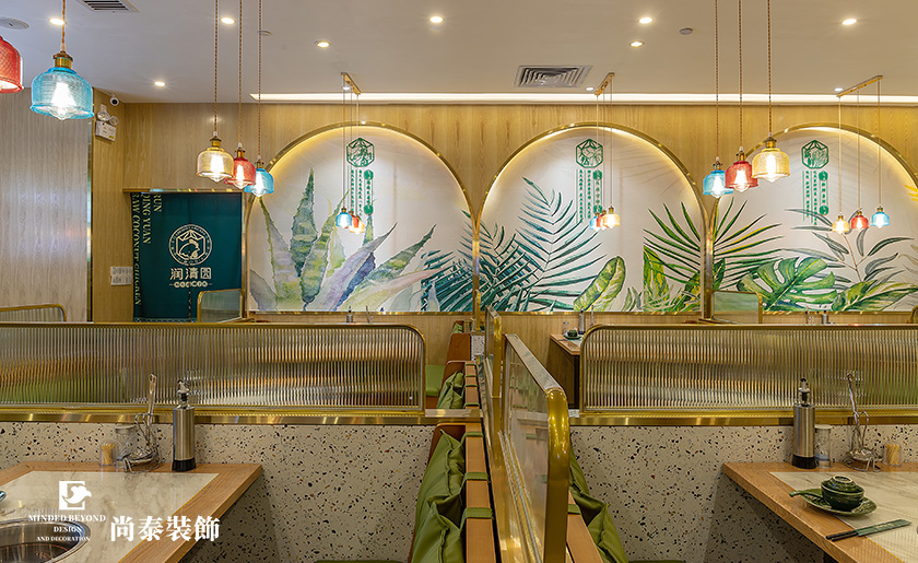 300平米椰子鸡餐厅餐饮店装修实景案例 | 润清园